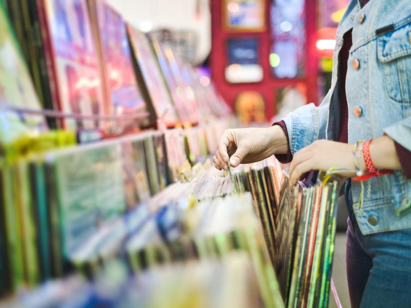 Musikbibliotek. Foto. Colourbox